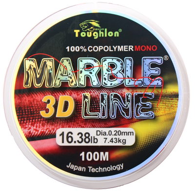 Леска TOUGHLON Marble 3D Line Red 100м. 0,25mm ― w-pelican.com