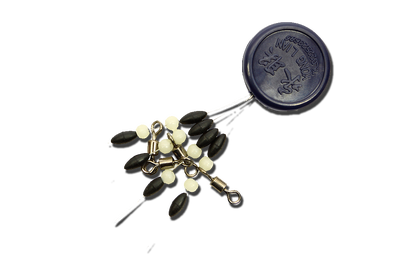 FM-5016 # L  Rolling Swivel With Pearl Beads And Olive Rubber Stopper (в уп. 1 шт, цена за упаковку.)  ― w-pelican.com